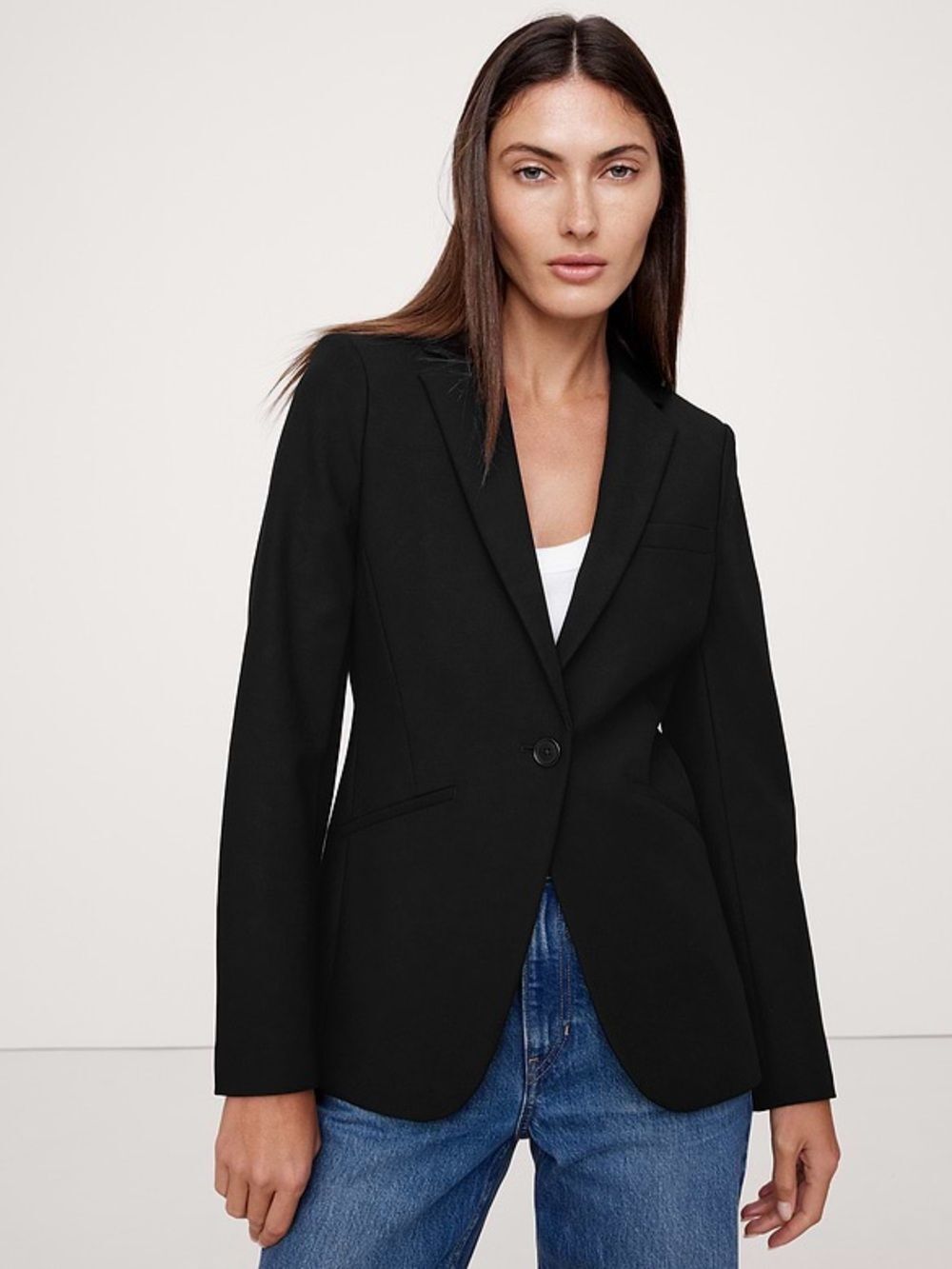 NWT Banana Republic Black Single-Button Blazer